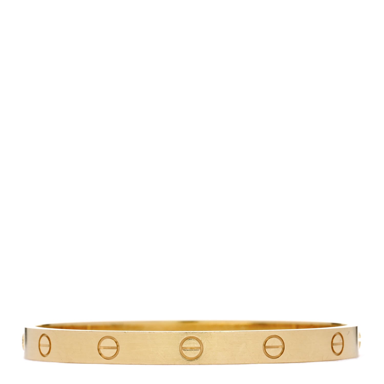 Cartier 18K Yellow Gold Brushed Finish LOVE Bracelet 18 1 of 9