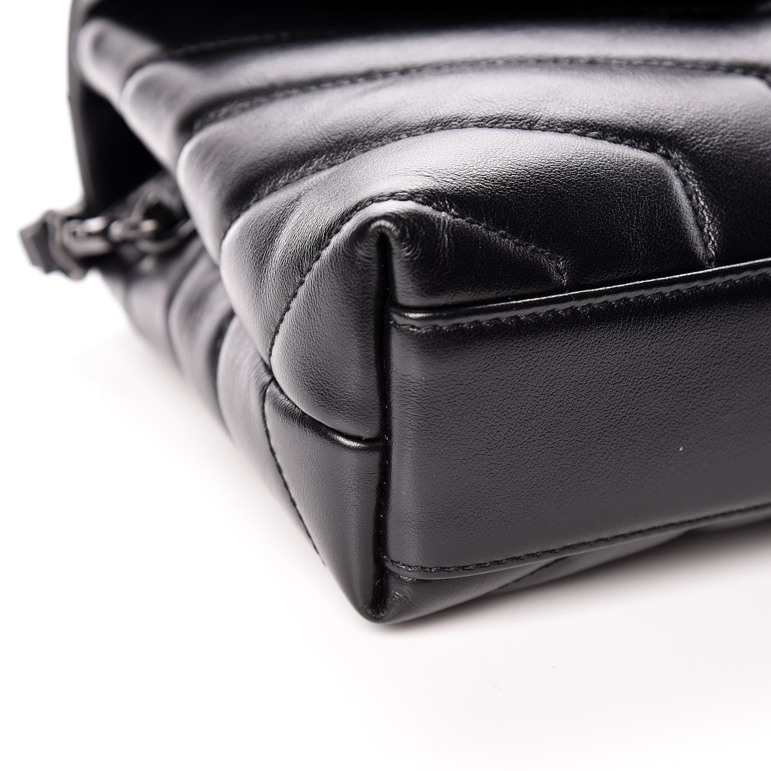 Saint Laurent Calfskin Y Quilted Monogram Toy Loulou Crossbody Bag Black 5 of 10