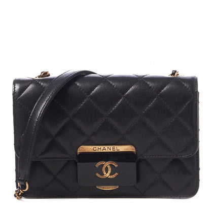 Chanel Sheepskin Quilted Beauty Lock Flap Black 1 of 9