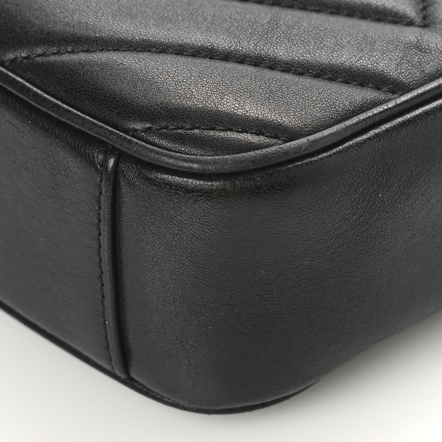 Chanel Lambskin Chevron Quilted Pyramid CC Camera Case Black 9 of 9
