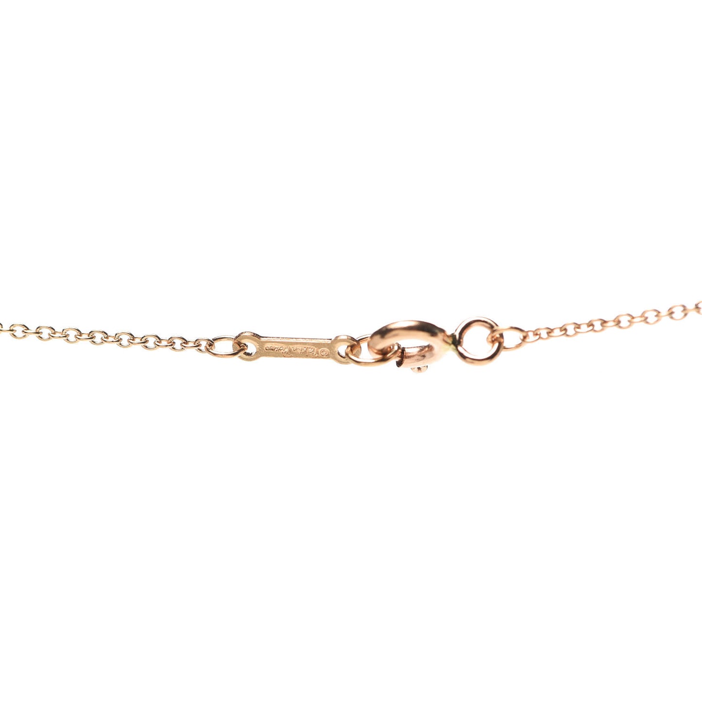 18K Rose Gold Paloma Picasso Loving Heart Interlocking Pendant Necklace