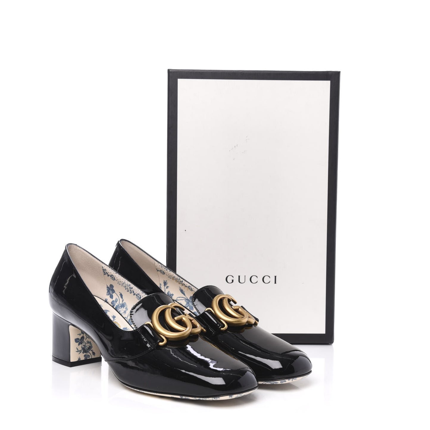 Vernice GG Victoire 55mm Loafer Pumps 41 Black