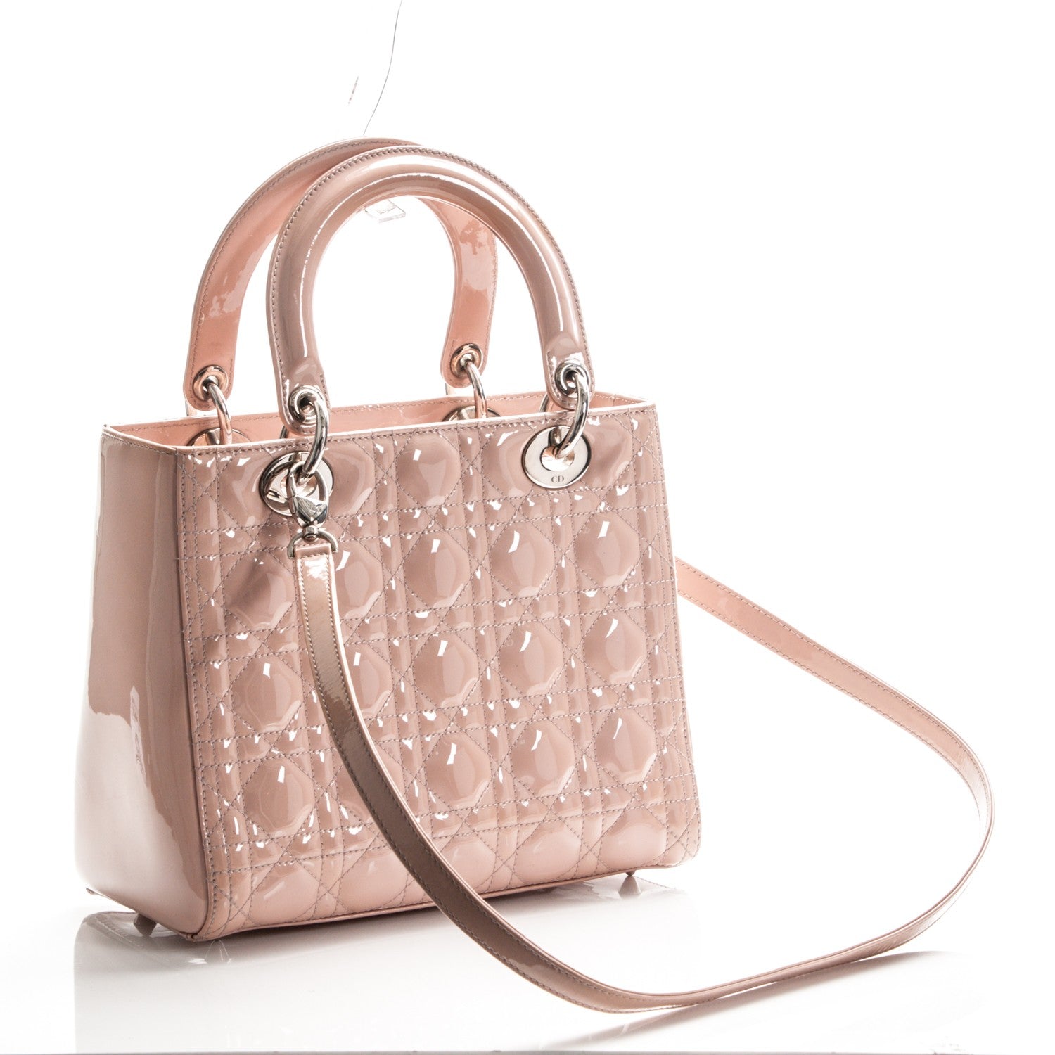 Christian Dior Patent Cannage Medium Lady Dior Light Pink 3 of 7