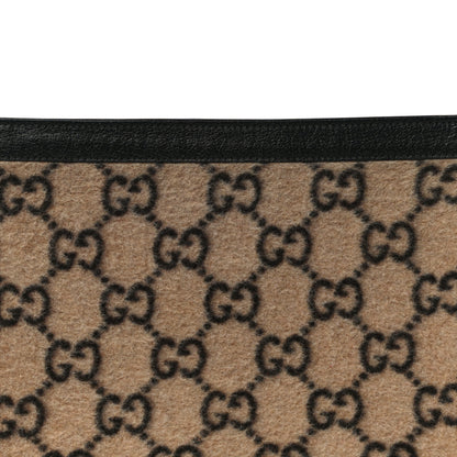 Gucci Monogram Wool Pouch Brown 8 of 12
