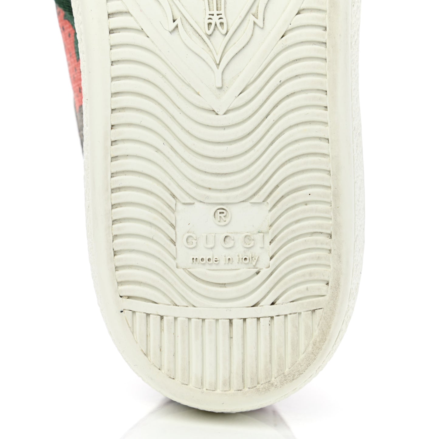 GG Supreme Monogram Strawberry Web Womens Ace Sneakers 36.5 Beige Multicolor Red Green