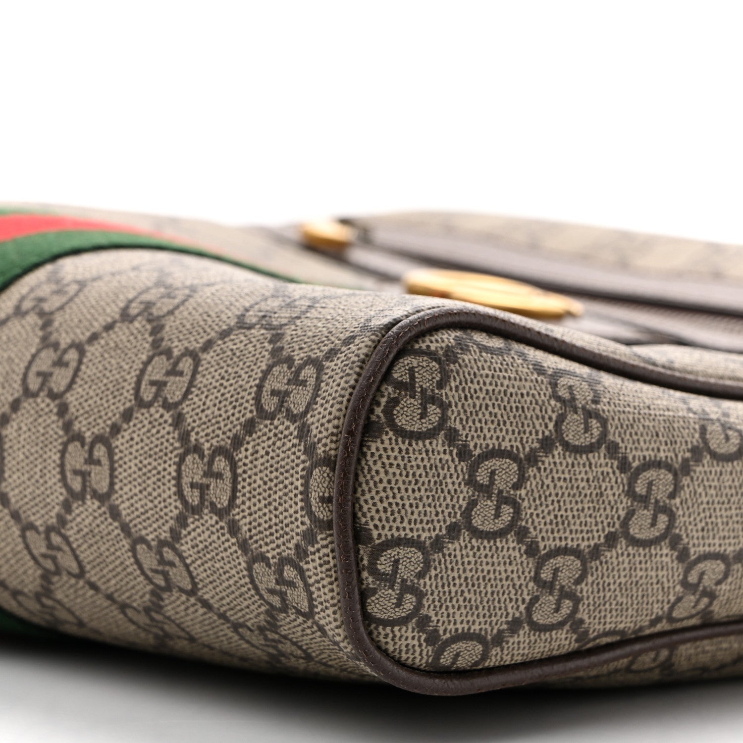 Gucci GG Supreme Monogram Web Medium Ophidia Messenger Bag Brown 10 of 13
