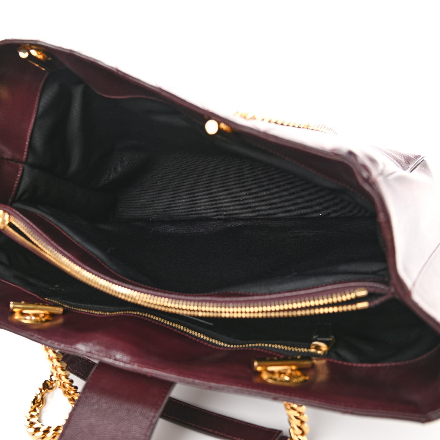Grain de Poudre Matelasse Chevron Large Monogram Shopping Bag Amarena