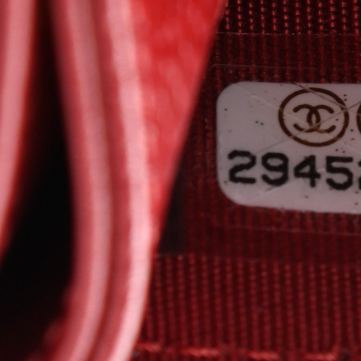 Caviar Camellia Embossed Card Holder Red