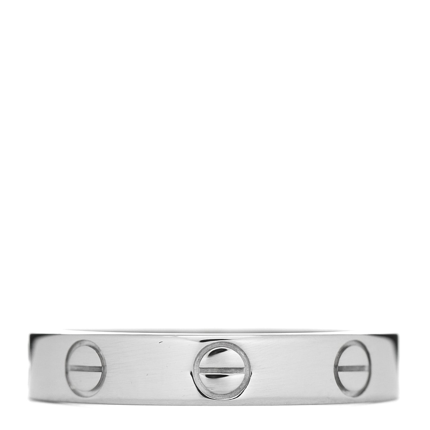 18K White Gold 3.5mm LOVE Wedding Band Ring 53 6.5