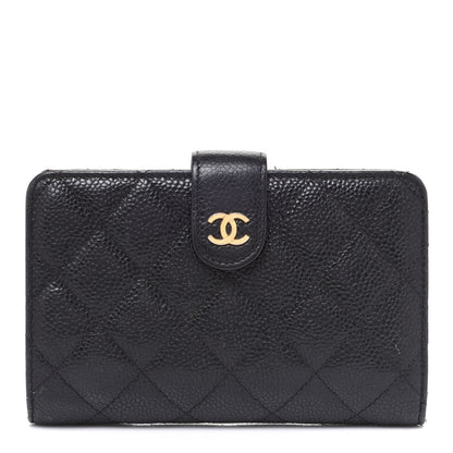 Chanel Caviar Quilted CC French Wallet Black 1 of 14