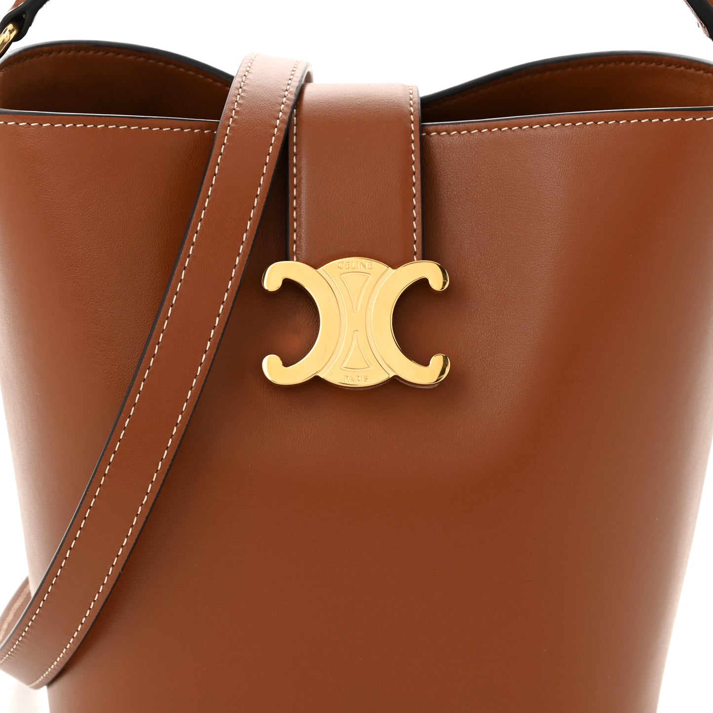 Smooth Calfskin Triomphe Small Louise Bag Tan