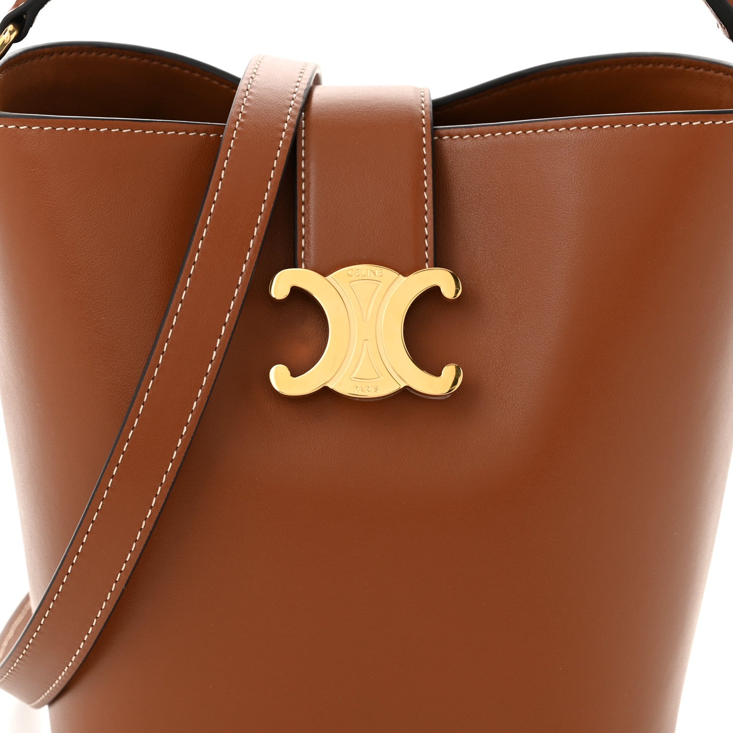 Celine Smooth Calfskin Triomphe Small Louise Bag Tan 8 of 10