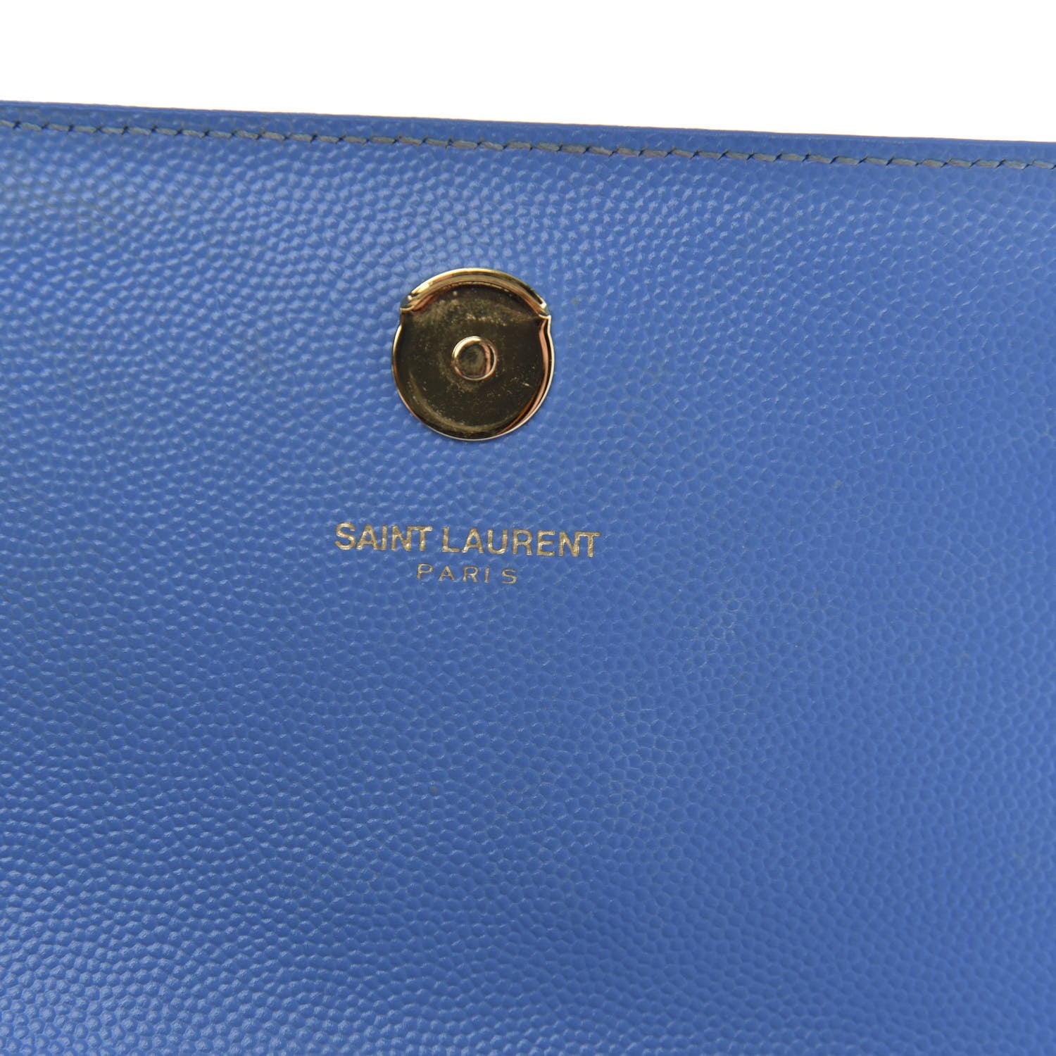 Saint Laurent Grain De Poudre Small Classic Monogram Kate Satchel Blue Clair 8 of 12