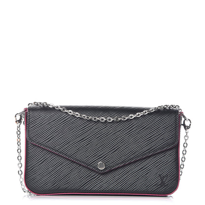 Louis Vuitton Epi Pochette Felicie Black Hot Pink 1 of 11