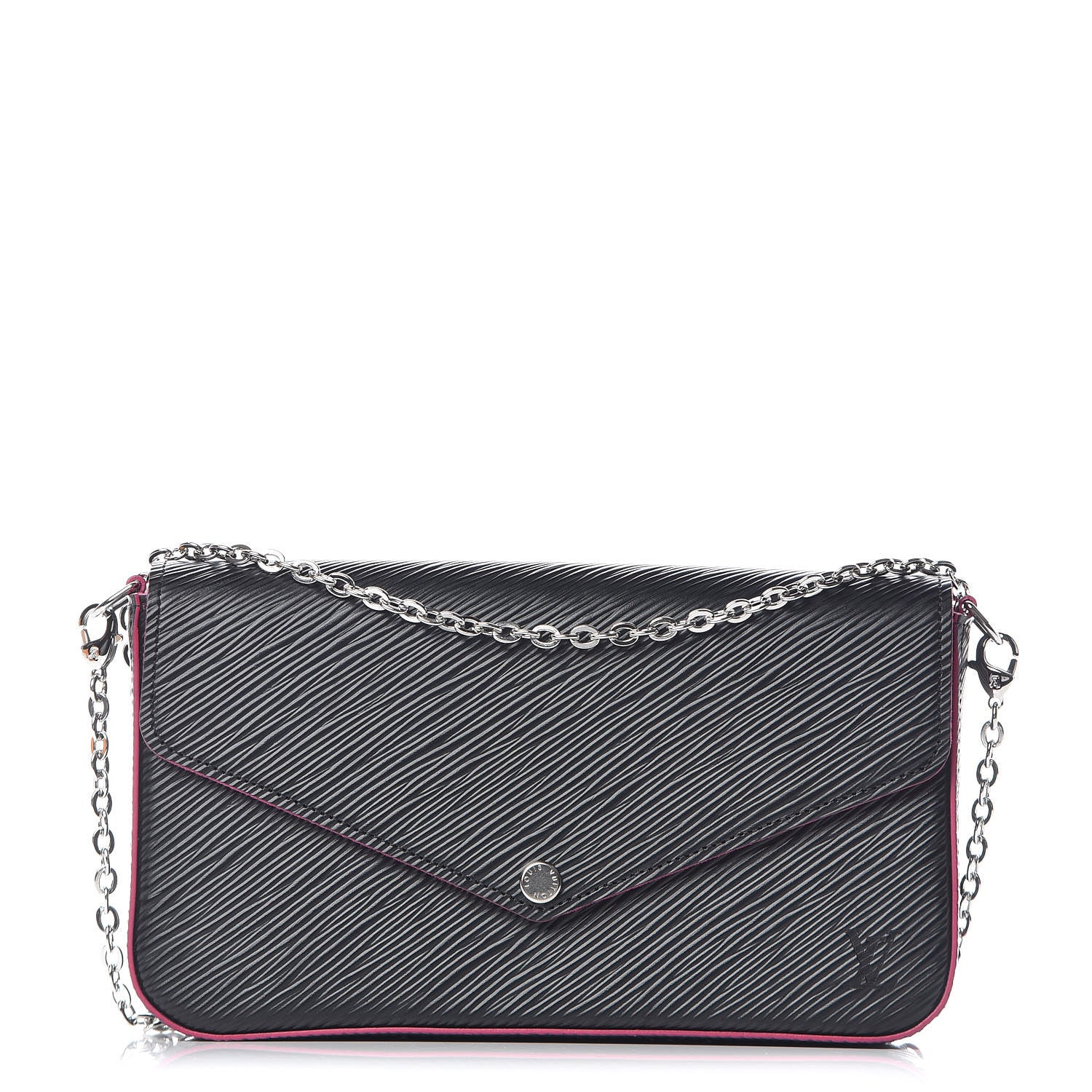 Louis Vuitton Epi Pochette Felicie Black Hot Pink 1 of 11