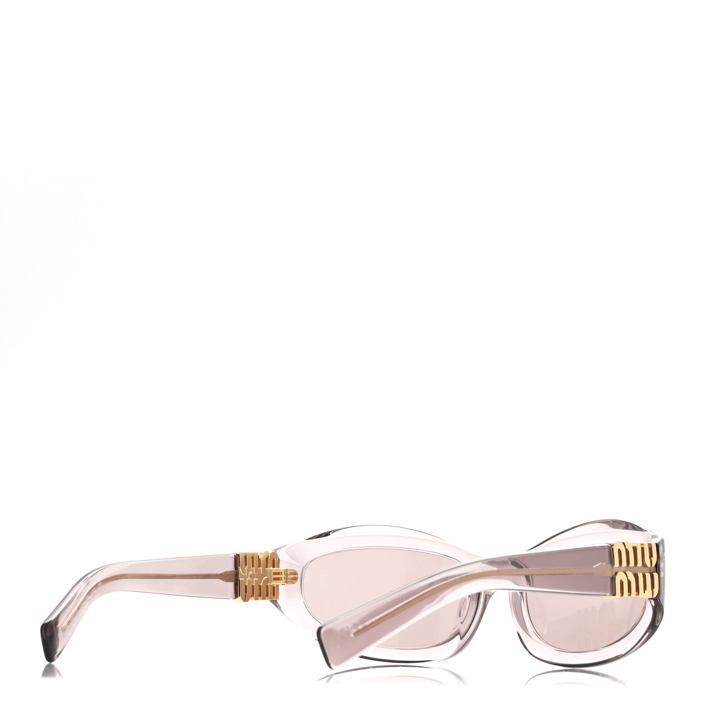 Transparent Acetate Oval Sunglasses SMU14Z Purple
