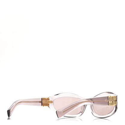 Miu Miu Transparent Acetate Oval Sunglasses SMU14Z Purple 4 of 7