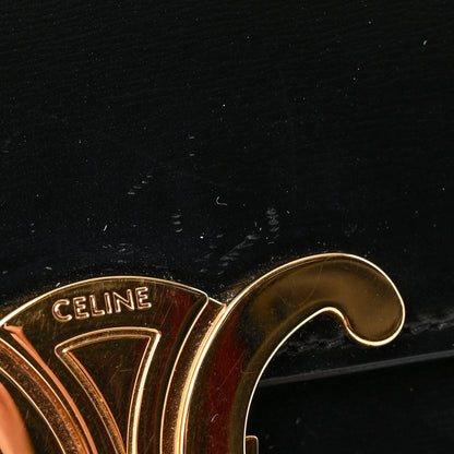 Celine Shiny Calfskin Teen Triomphe Black 12 of 13