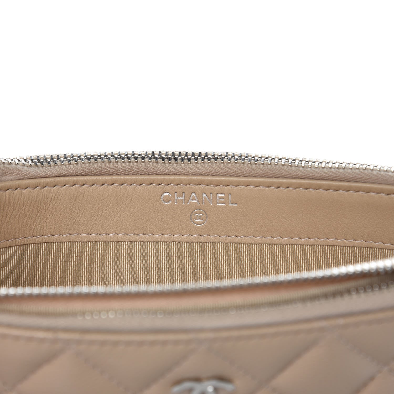 Chanel Caviar Quilted Small Clutch With Chain Beige 8 of 12