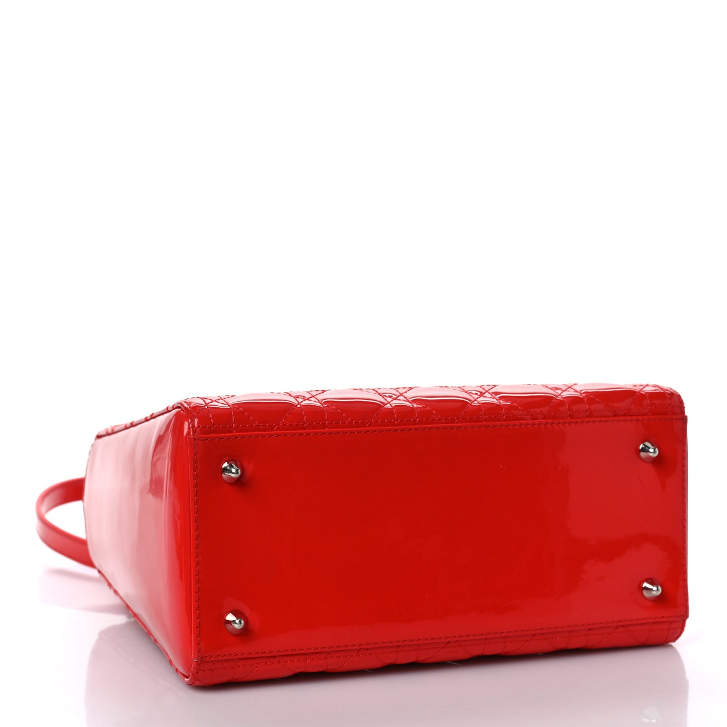 Patent Cannage Medium Lady Dior Red