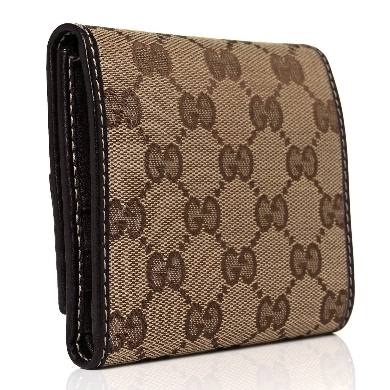 Gucci Monogram New Britt French Wallet Dark Brown 3 of 9