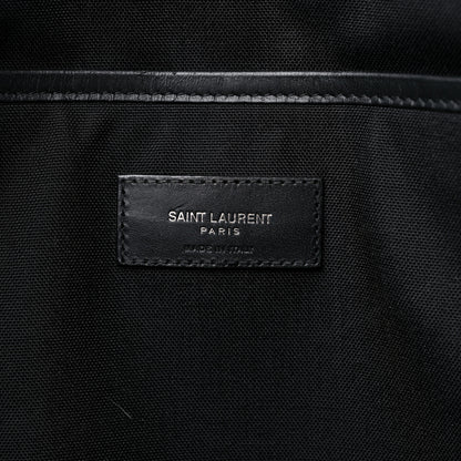 Saint Laurent Calfskin Crocodile Embossed City Backpack Black 6 of 16