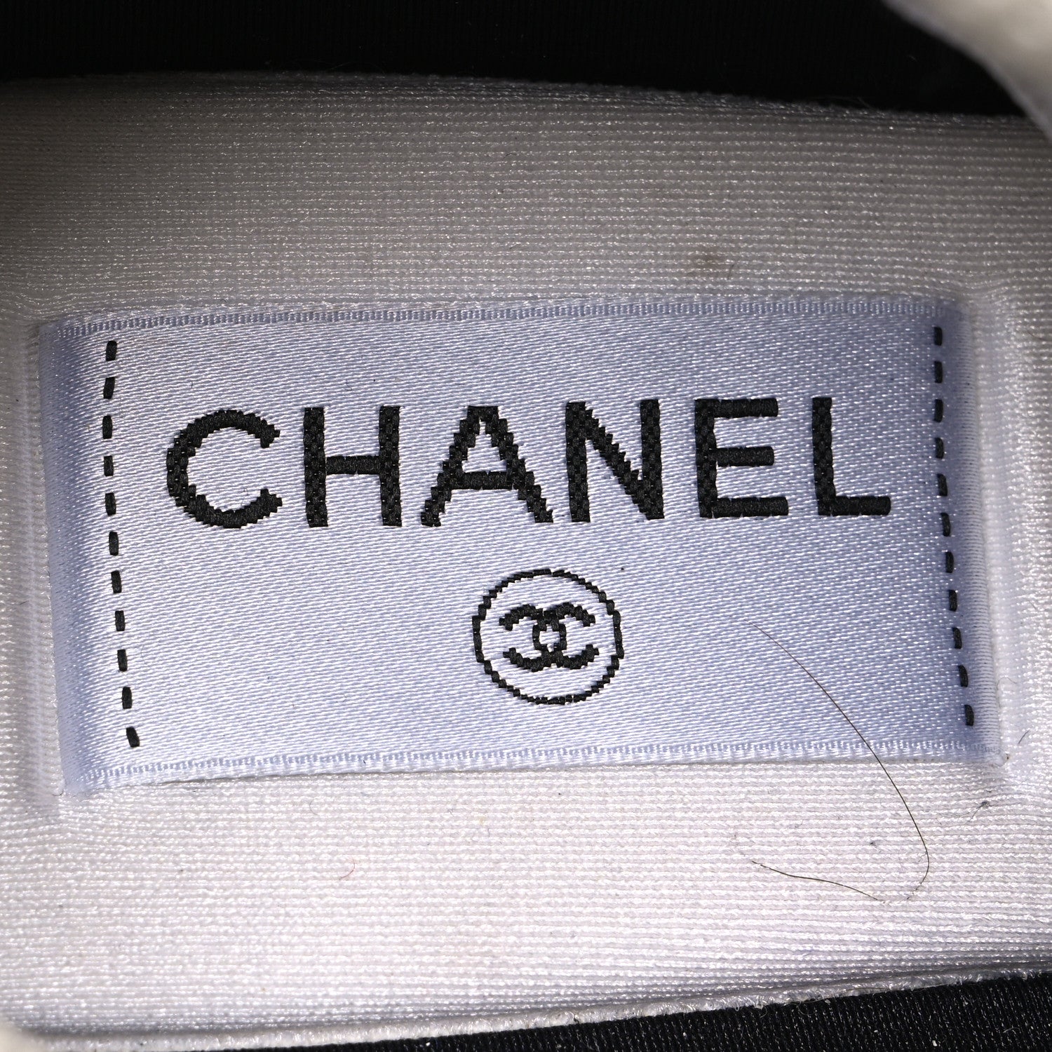 Chanel Fabric Laminated Calfskin Stretch CC Sneakers 41 Ivory White Silver 10 of 13