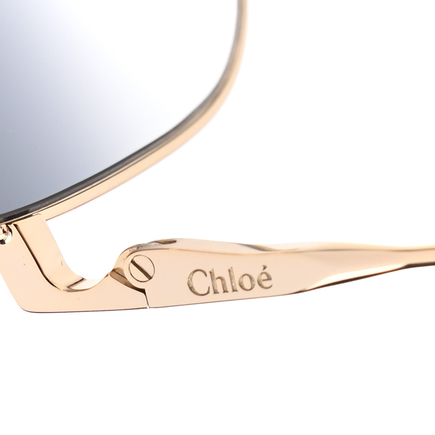 Chloe Square Aviator Sunglasses CE140S Gold 7 of 8