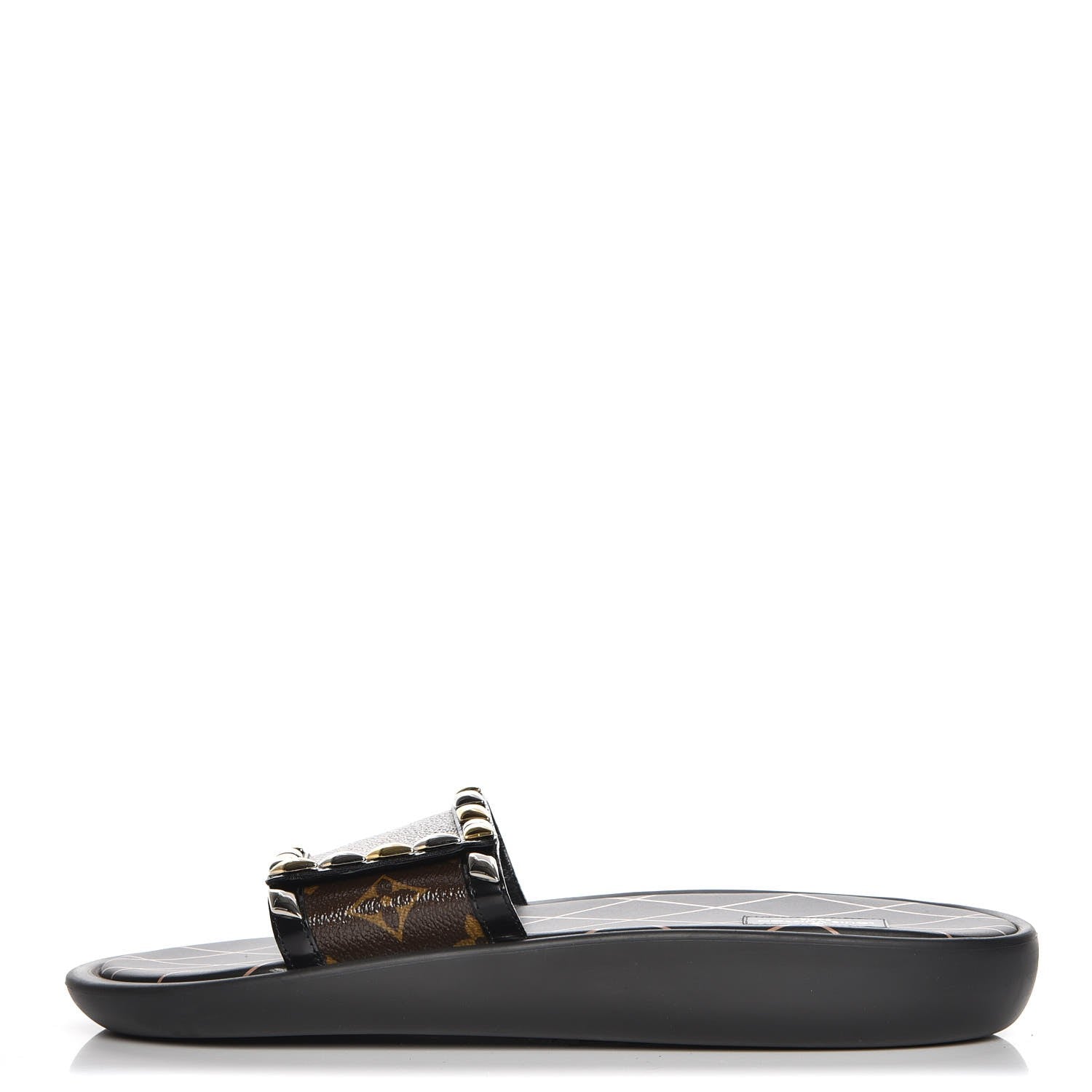 Louis Vuitton Calfskin Monogram Eldorado Flat Mules 40 Black 1 of 8