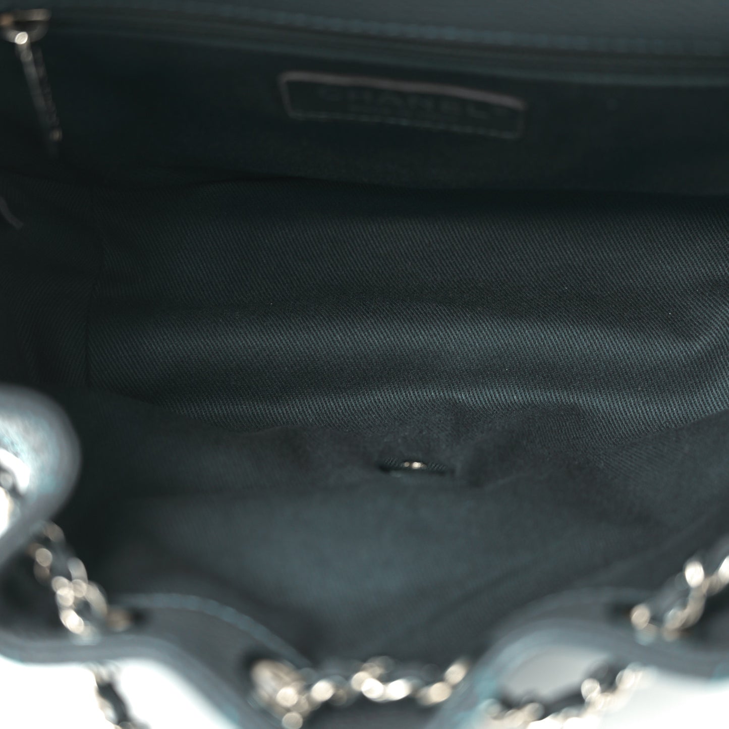 Grained Calfskin Stitched Small Messenger Flap Bag Teal