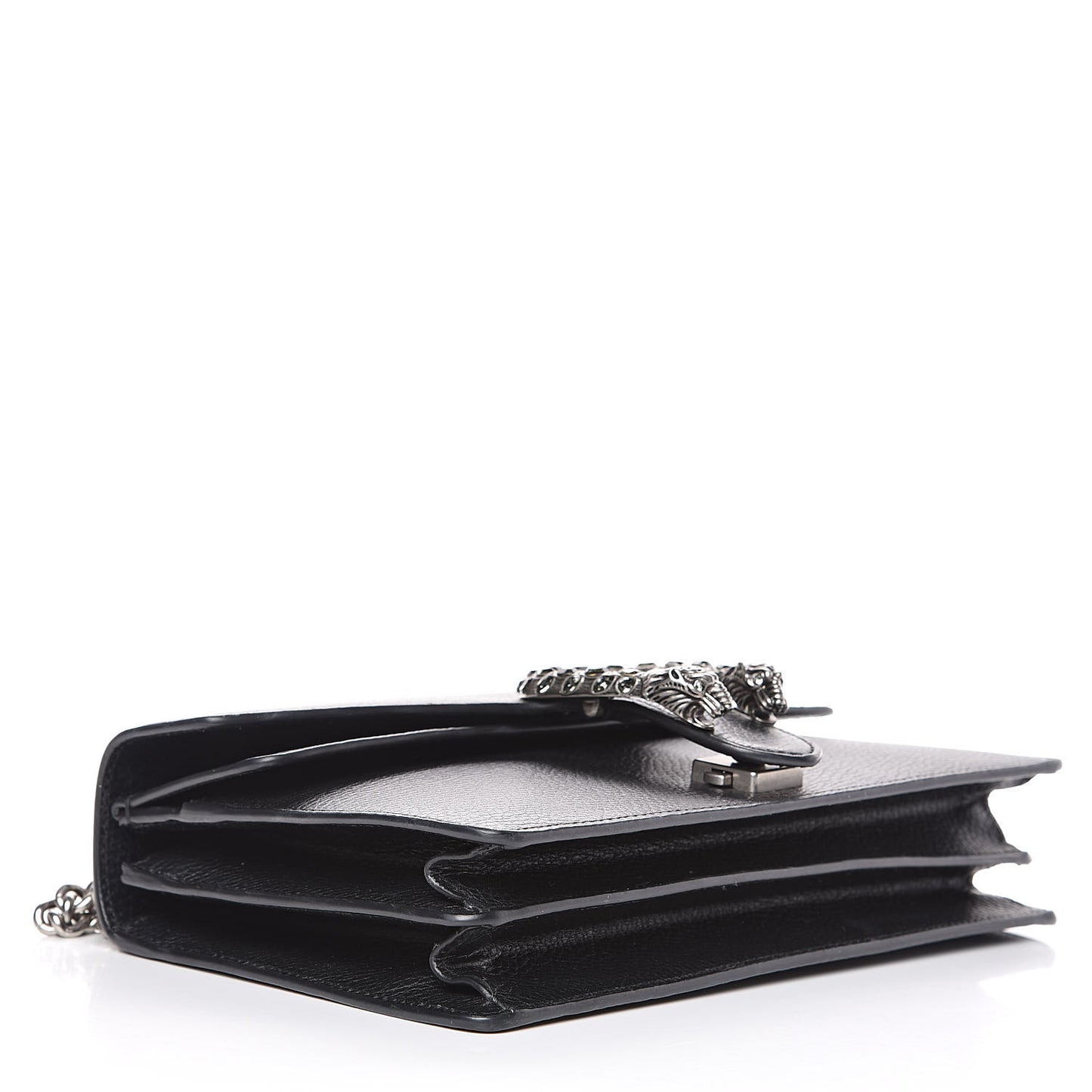 Pebbled Calfskin Small Dionysus Shoulder Bag Black