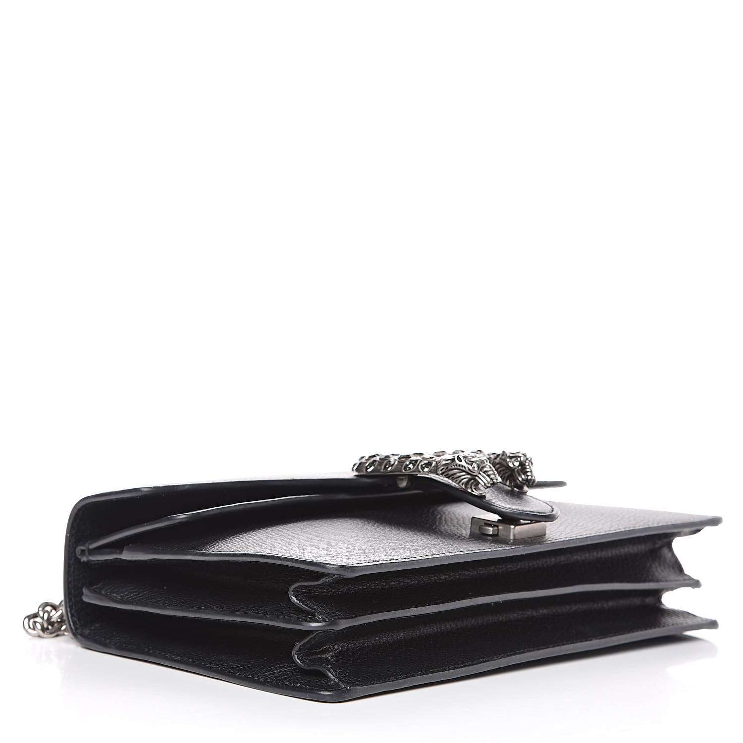Gucci Pebbled Calfskin Small Dionysus Shoulder Bag Black 4 of 12