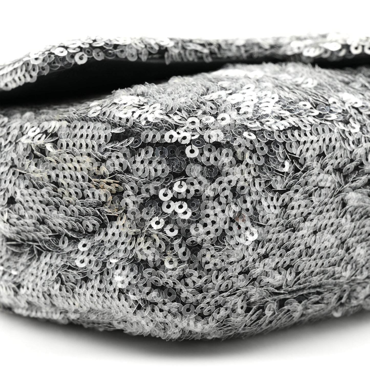 Sequin Small Single Flap Silver