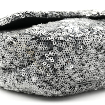 Chanel Sequin Small Single Flap Silver 9 of 9
