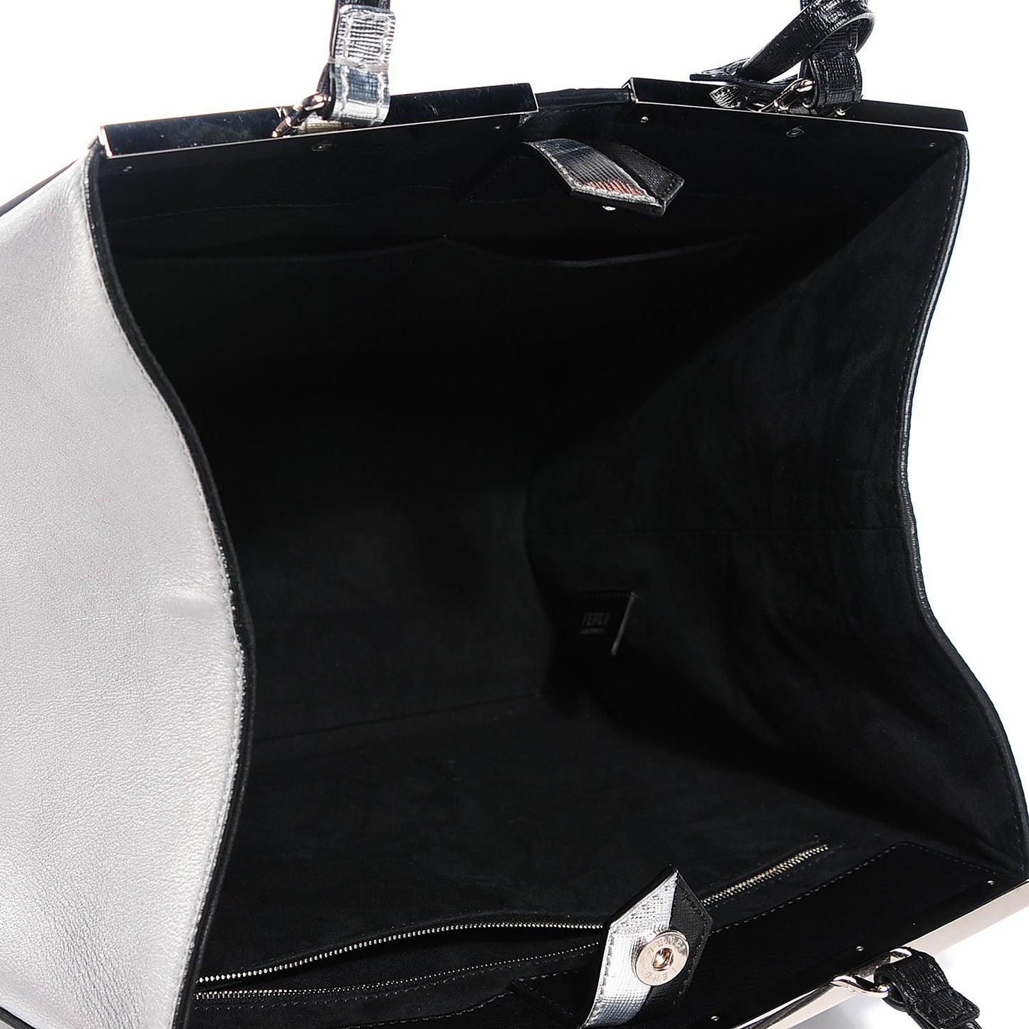 Vitello Elite Bi Color 3Jours Tote Argento Black