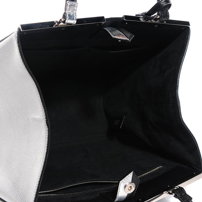 Fendi Vitello Elite Bi Color 3Jours Tote Argento Black 8 of 8