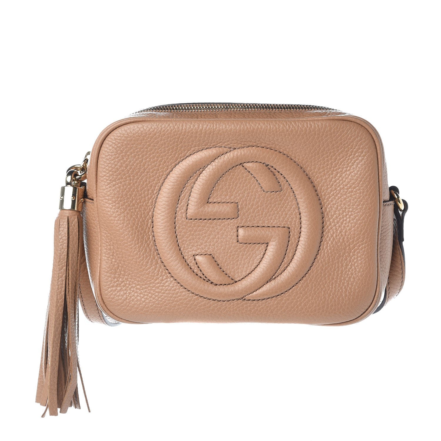 Gucci Pebbled Calfskin Small Soho Disco Bag Rose Beige 1 of 9