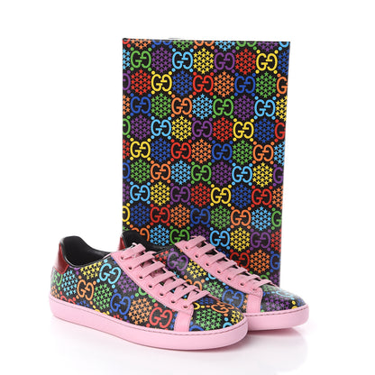 Gucci GG Supreme Monogram Psychedelic Womens Ace Sneakers 36 Black Multicolor Sugar Pink 8 of 8