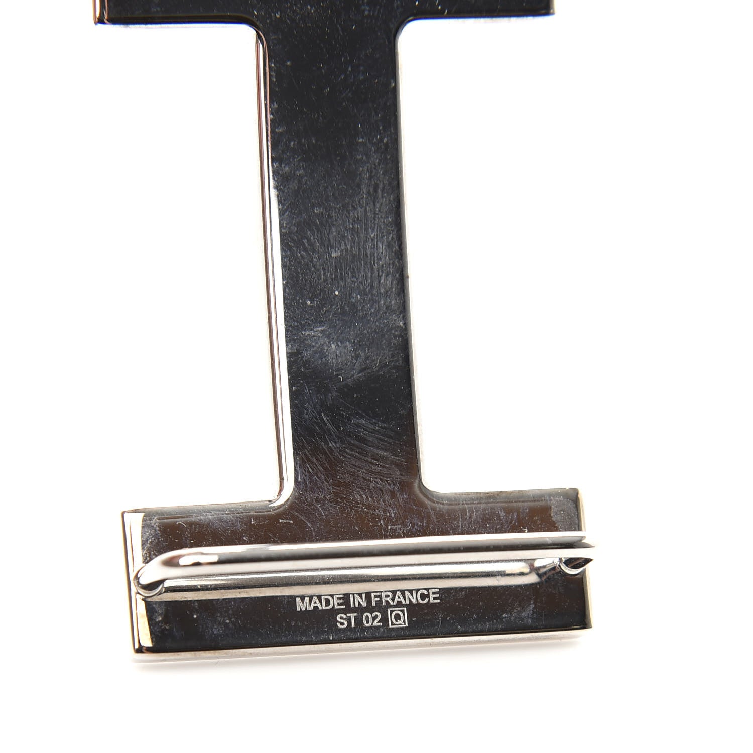 Hermes Togo Box 32mm Enamel Quizz H Belt 80 Black Etoupe 6 of 8