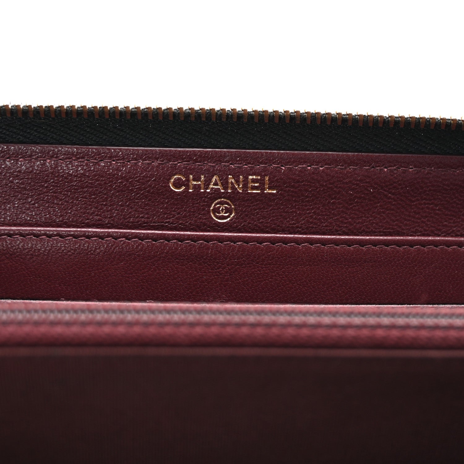 Chanel Sheepskin Quilted Large Gusset Mademoiselle Vintage Zip Around Wallet Black 6 of 9
