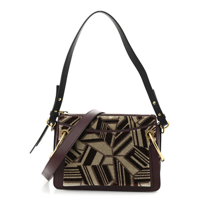Chloe Calfskin Velvet Small Roy Bag Bordeaux 1 of 9