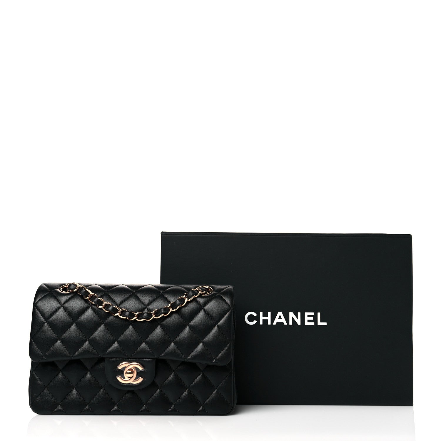 Chanel Lambskin Quilted Small Double Flap Black 12 of 12
