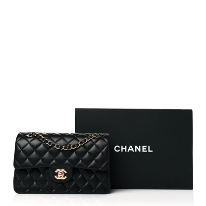 Chanel Lambskin Quilted Small Double Flap Black 12 of 12