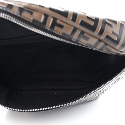 Fendi Vitello Century Bi-Color FF 1974 Embossed Belt Bag Maya Black 5 of 10