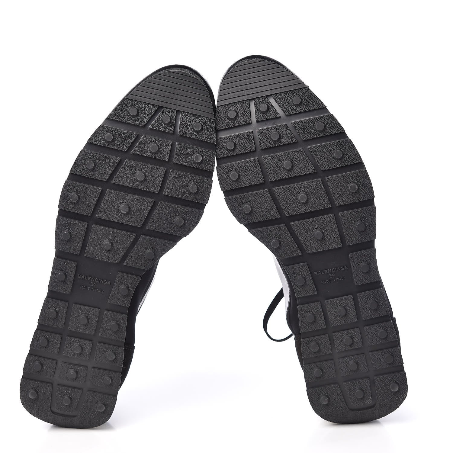 Balenciaga Mesh Calfskin Neoprene Suede Womens Race Runner Sneakers 39 Black 5 of 7