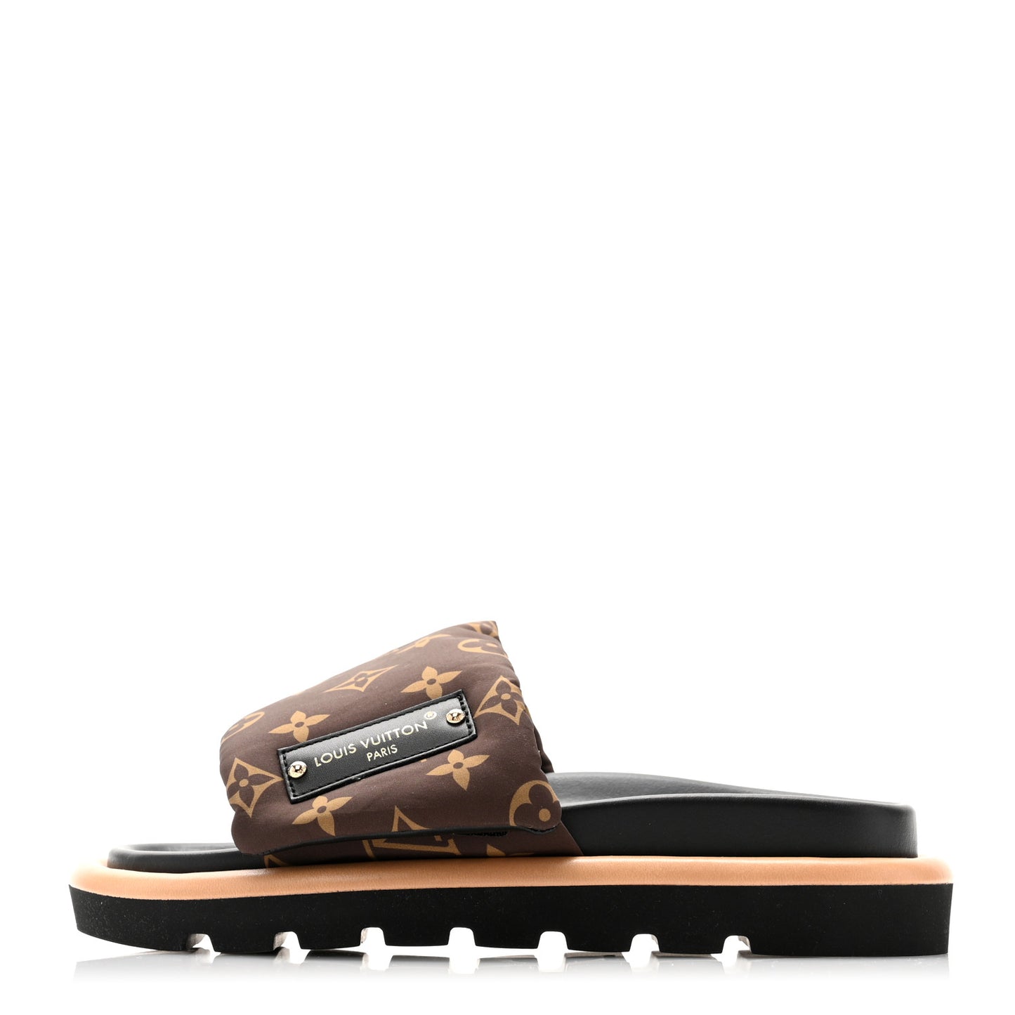 Nylon Monogram Pool Pillow Comfort Mule 36 Cacao Brown