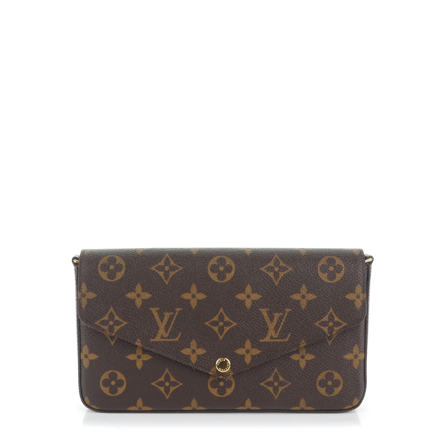 Monogram Pochette Felicie Chain Wallet Fuchsia