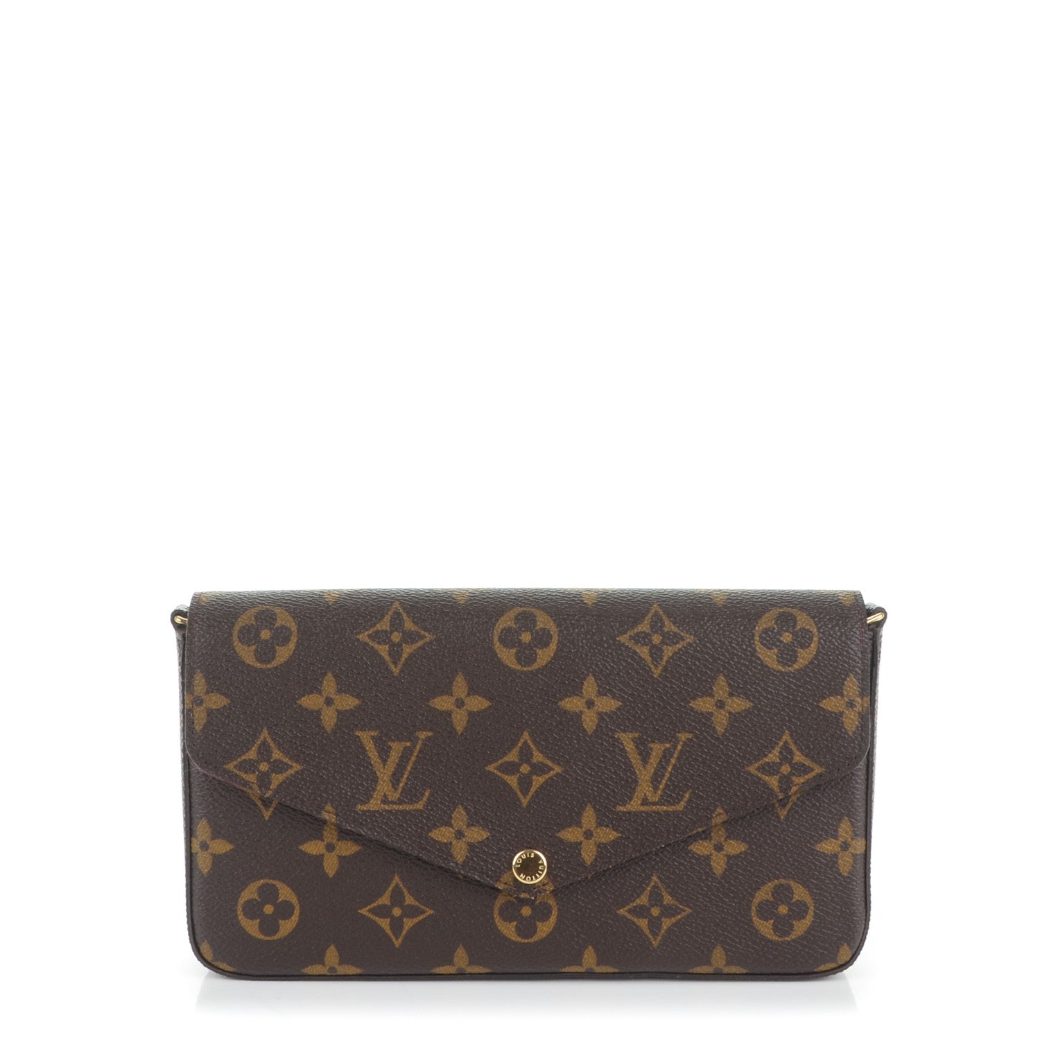 Louis Vuitton Monogram Pochette Felicie Chain Wallet Fuchsia 1 of 9