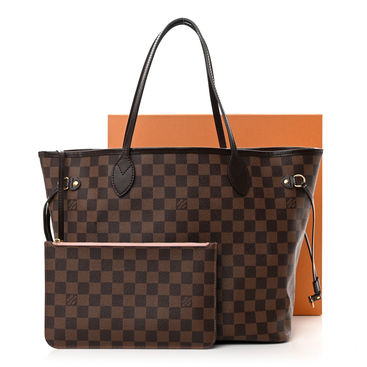 Louis Vuitton Damier Ebene Neo Neverfull MM Rose Ballerine 16 of 16