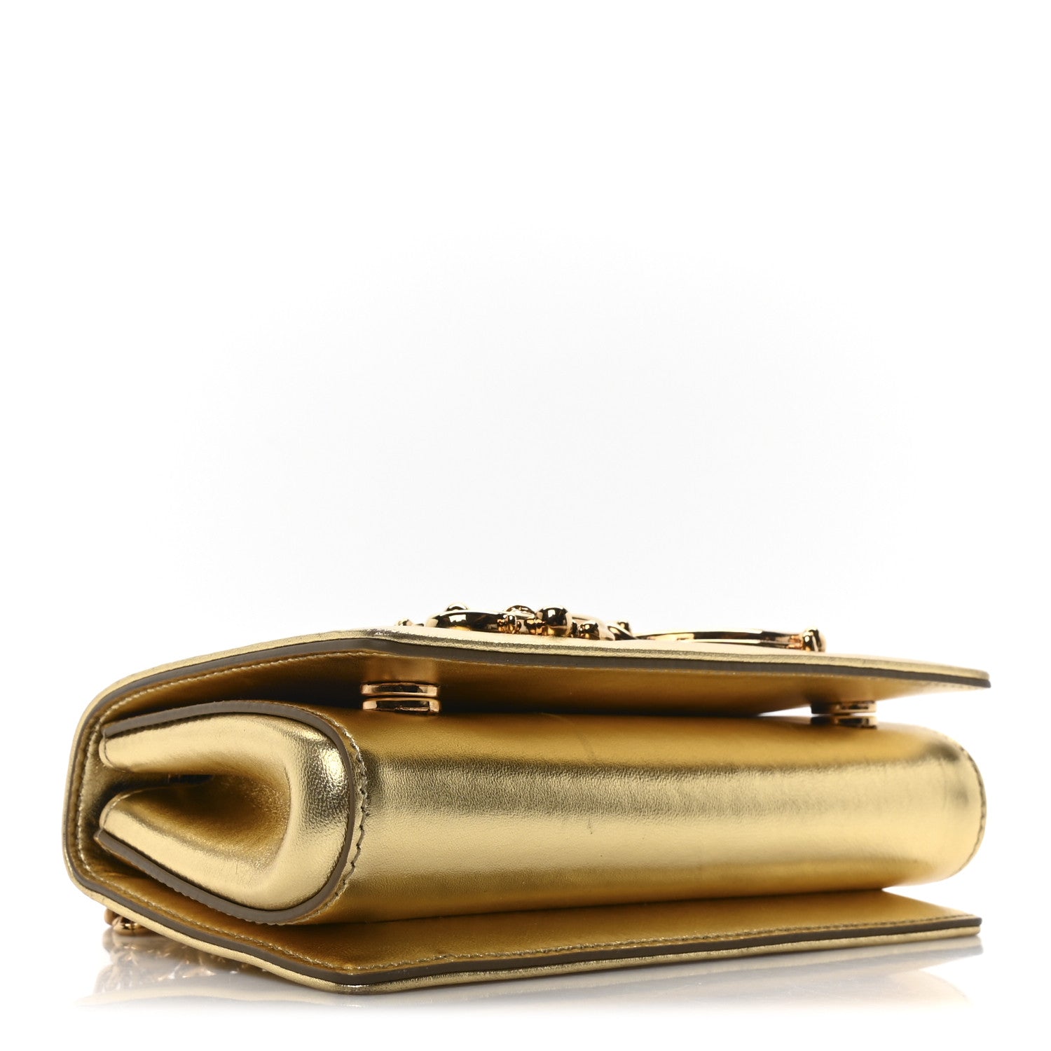 Dolce & Gabbana Metallic Calfskin DG Girls Shoulder Bag Gold